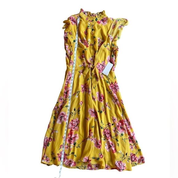 JULIA JORDAN Midi Tie Waist Shirt Dress Size 12 - Picture 2 of 11